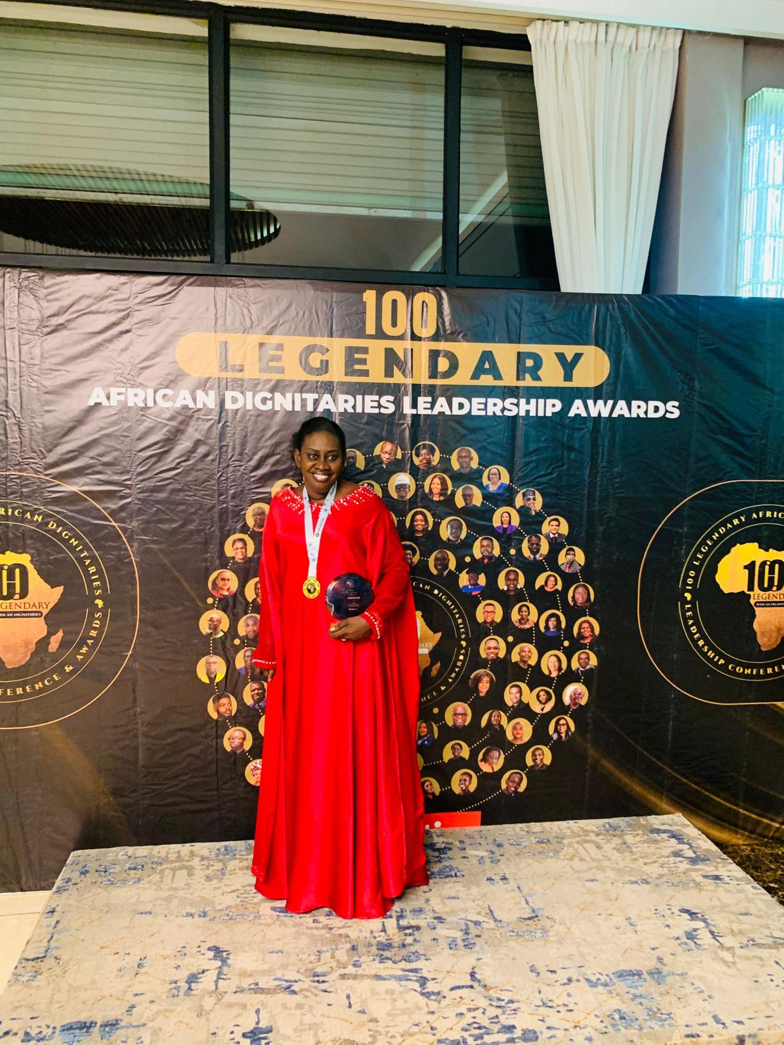 Winnie Tumwine at the 100 Legendary African Dignitaries Leadership Awards 2026