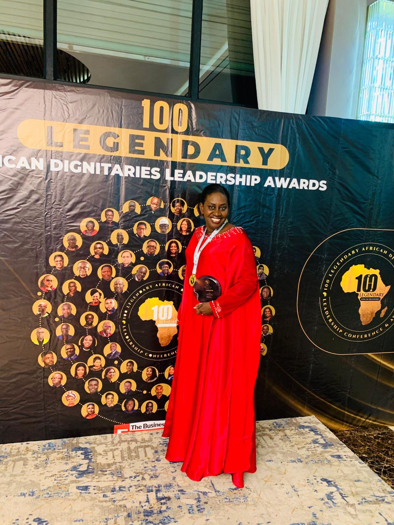 Winnie Tumwine at the 100 Legendary African Dignitaries Leadership Awards 2026